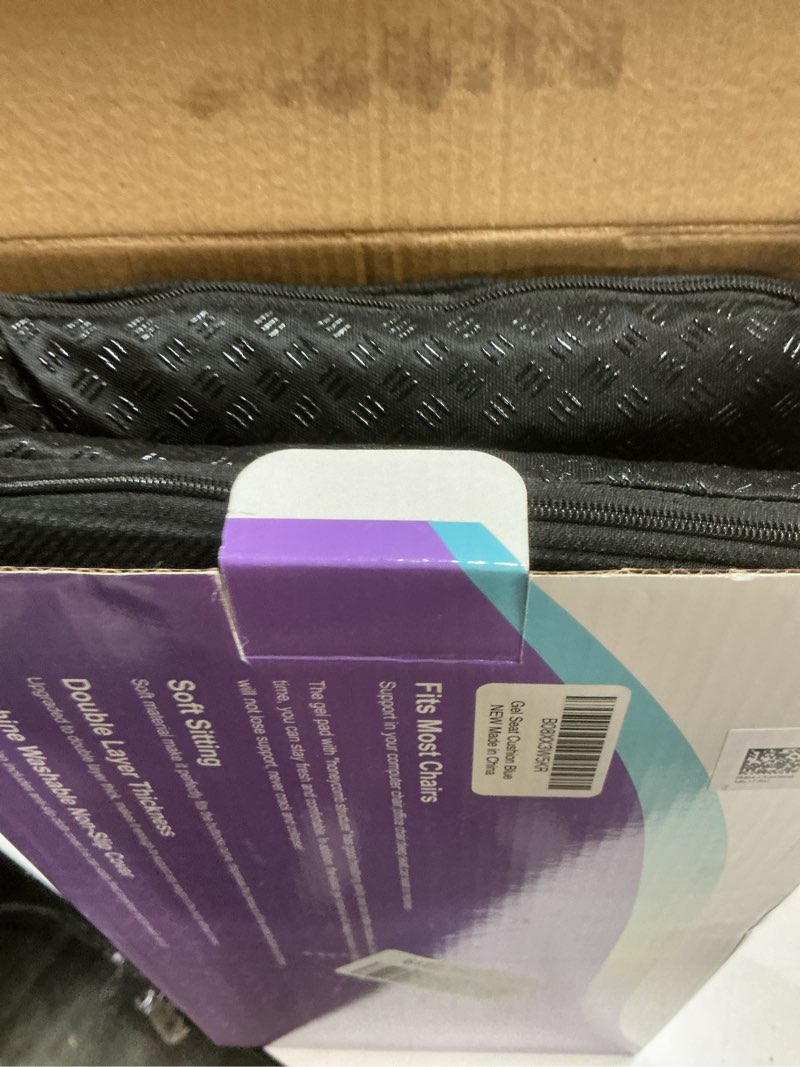 Condition photo showing Good Condition for Gel Seat Cushion, Cooling seat Cushion (Super Large & Thick), Breathable Honeycomb Design Absorbs Pressure Points Seat Cushion, Gel Cushion for Office Chair, Home Car seat Cushion for Wheelchair Blue