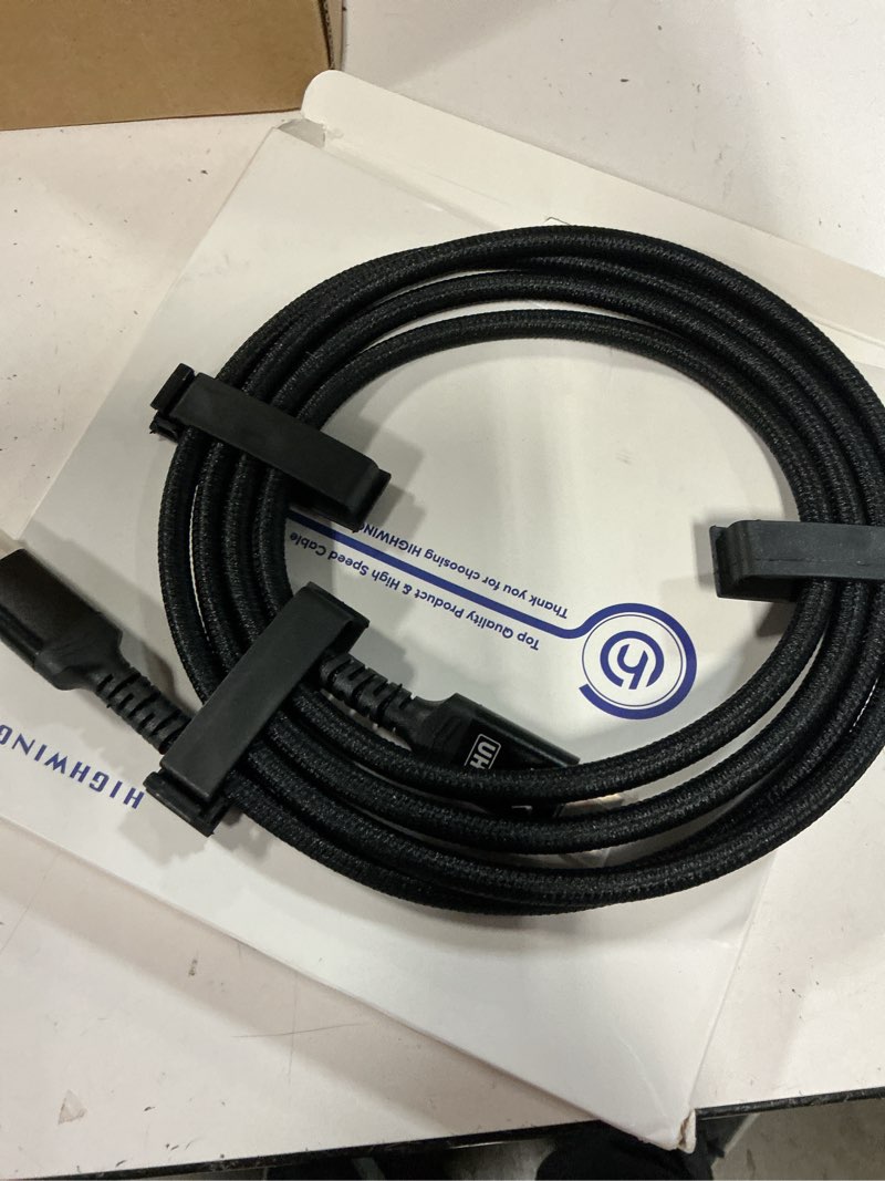 Condition photo showing New/Like New for highwings 80gbps displayport cable 2.1 6.6ft, 16k@60hz, 8k@120hz, 4k@240hz, dp 2.1 cable 16k braided cord, compatible with hdr10 dsc 1.2a, g-sync freesync gaming pc, gaming monitor 5090, amd 7900xtx 6.6 feet black