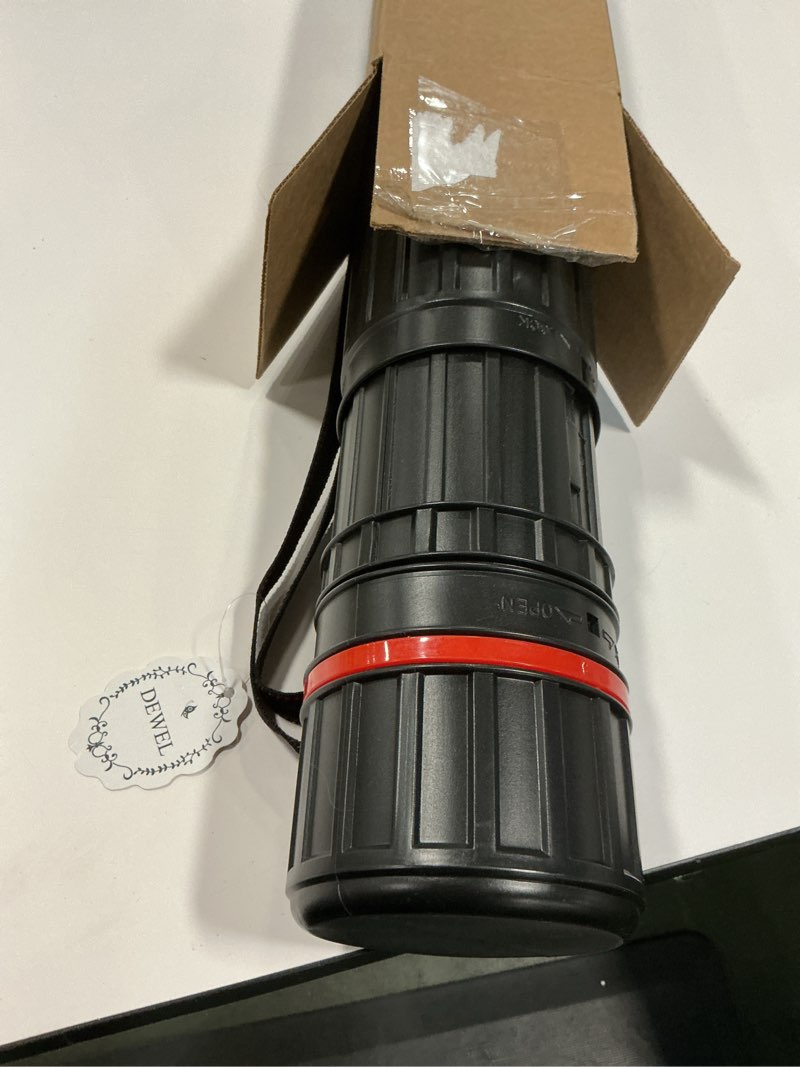 Condition photo showing As Is for Drawing Tube Blueprint Case DEWEL Telescoping Art Tube Large Plastic Black Storage Tube Expands From 24 To 40 Inches Plastic Waterproof And Light Resistant Poster Tube With Strap