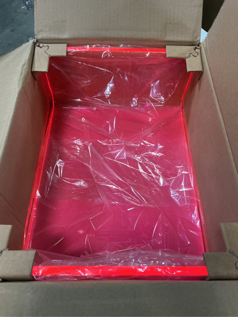 Condition photo showing Good Condition for Large Kids Step Stool for Toddlers and Adults Acrylic Toddler Step Stool for Bathroom Sink Kitchen Bedroom, Heavy Duty, 16x12x6'', Neon Pink