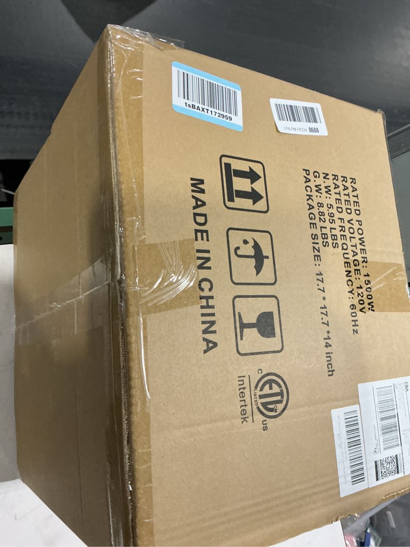 Condition photo showing Good Condition for Electric Outdoor Heater, 1500W Hanging Ceiling Mounted Infrared Patio Heater for Outdoor Use, Waterproof Electric Heater for Porch, Balcony, Garage, Adjustable Height, Black