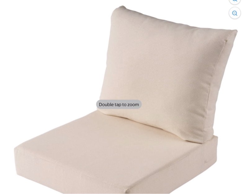 better homes & gardens 24"x 24" outdoor deep seat cushion, 2-piece, beige
