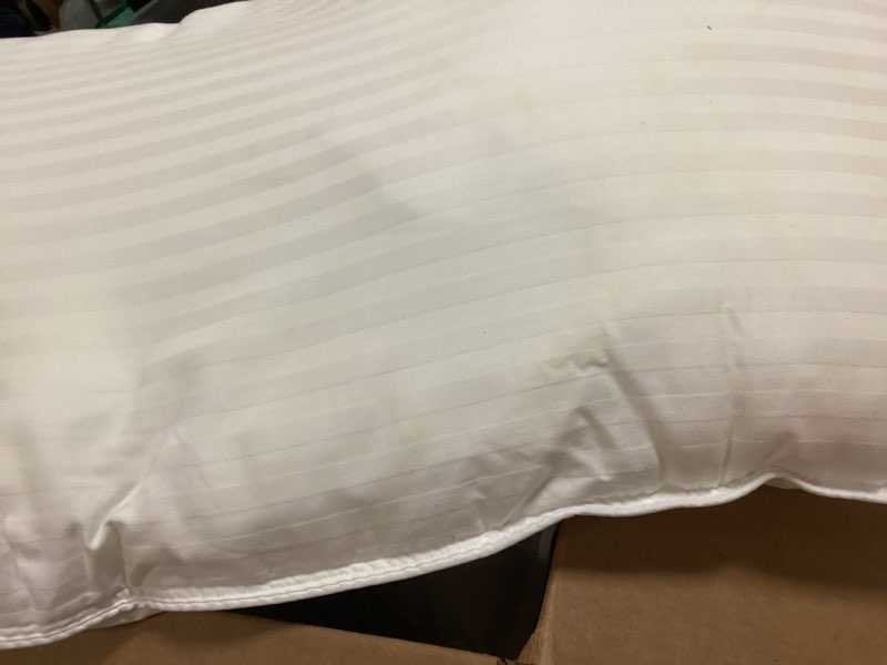Condition photo showing As Is for beckham hotel collection bed pillows standard/queen size set of 2 - original soft down alternative pillow for sleeping - soft support for back, stomach or side sleepers queen / standard white