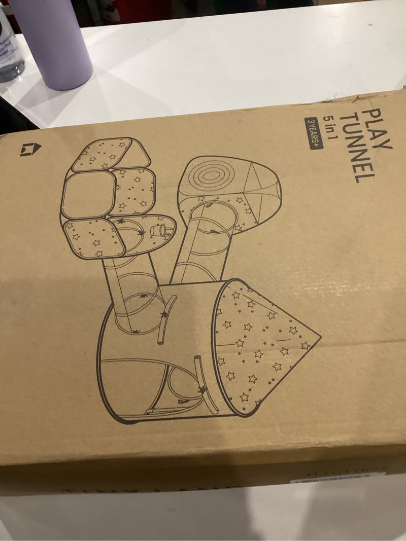 Condition photo showing Good Condition for Tiny Land Play Tunnel and Ball Pit for Toddlers, 5pcs Indoor Playground - Foldable Pop Up Tents with Carry Bag, Outdoor Playhouse with Crawling Toys & Play Tent, Gift for Boys and Girls