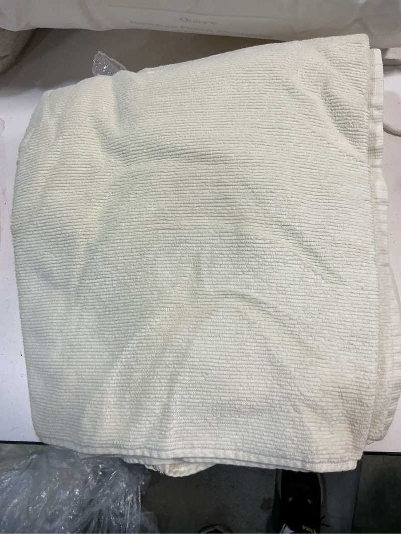 Condition photo showing Good Condition for quince ribbed quick dry bath towel (set of 2), one size, ivory