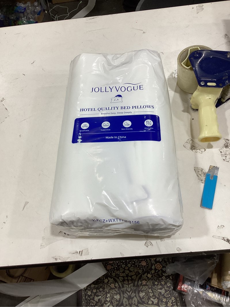 Condition photo showing New/Like New for JOLLYVOGUE Pillows Queen Size Set of 2, Soft Supportive Bed Pillows with Super Soft Down Alternative Fill, Luxury Fluffy Hotel Quality for Side, Back, and Stomach Sleepers 2 Queen