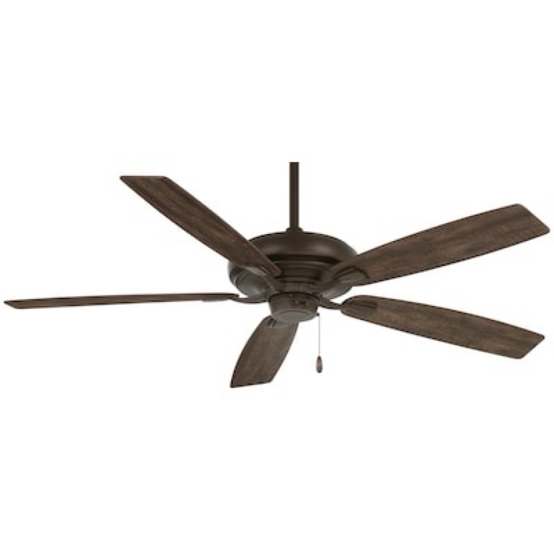 Minka Aire Watt 60-in Oil Rubbed Bronze with Rustic Wood Blades Ceiling Fan Light Kit