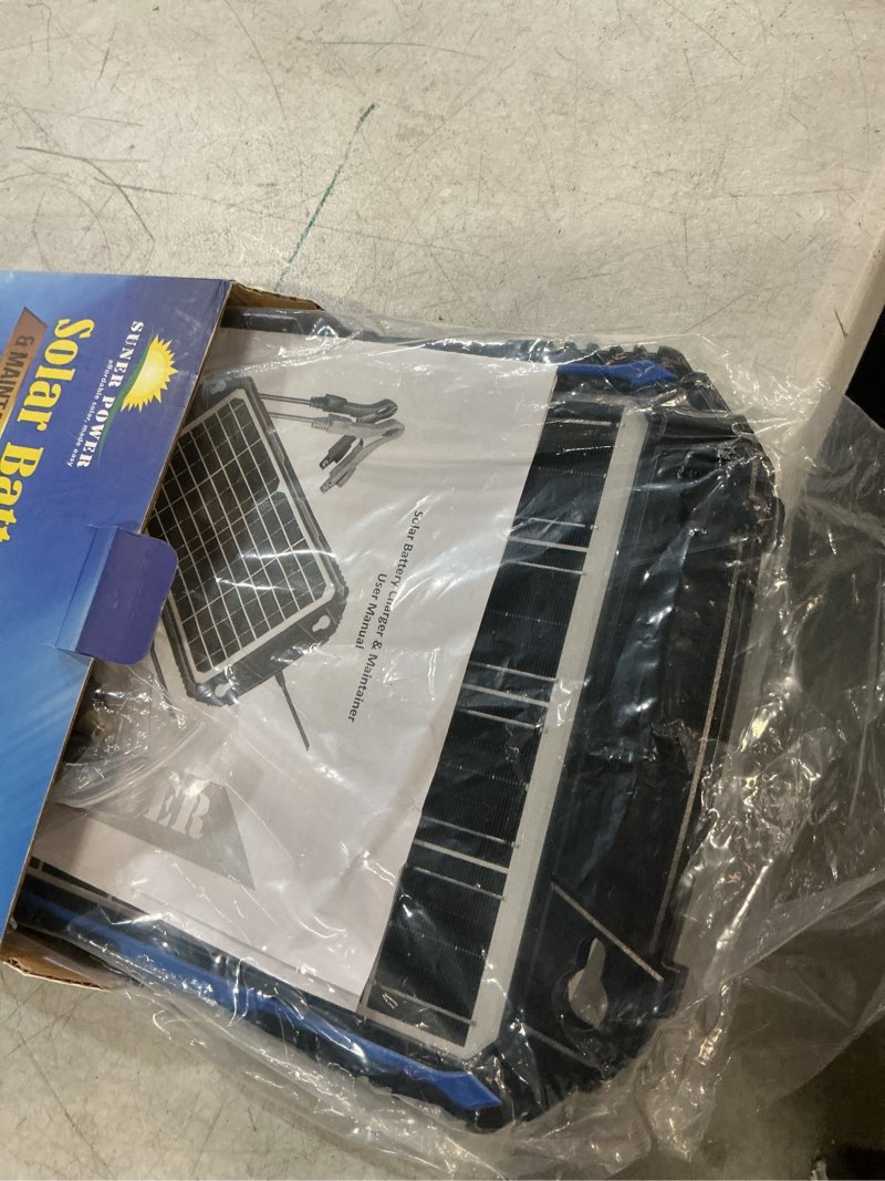 Condition photo showing Good Condition for suner power waterproof 12w 12v solar battery charger & maintainer pro, built-in ultrasmart mppt charge controller, 12 volt solar panel trickle charging kits for car automotive boat marine rv trailer bc-12w pro