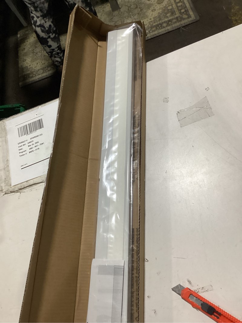 Condition photo showing New/Like New for lazblinds cordless cellular shades, light filtering honeycomb shades for home, thermal insulation noise reduction blinds for windows, 34'' w x 64'' h, white light filtering-white 34'' w x 64'' h
