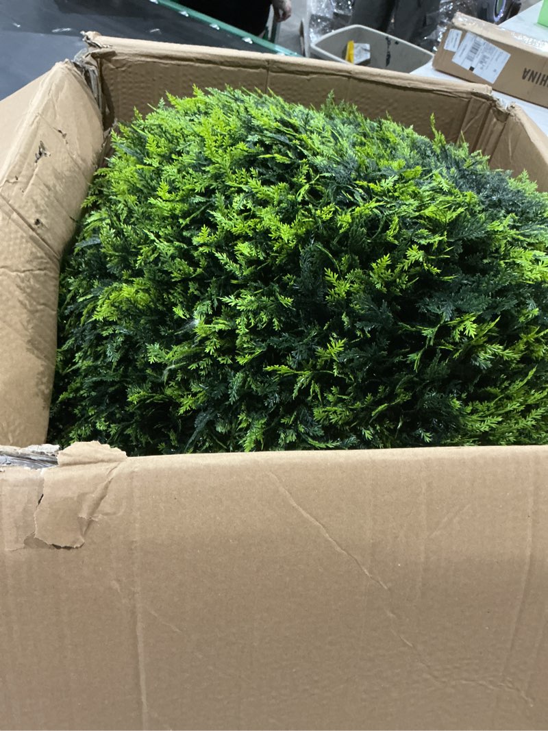 Condition photo showing Good Condition for 2 ft 2pc artificial topiary balls,faux topiary cedar balls for home indoor and outdoor decor