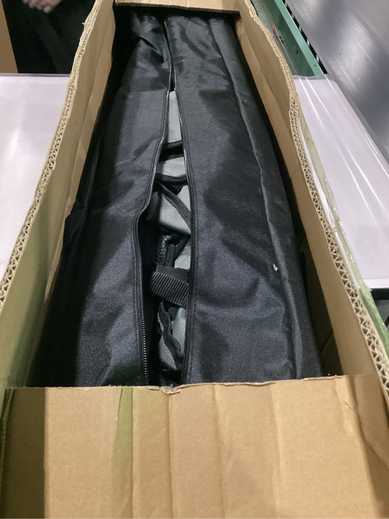 Condition photo showing New/Like New for Double High-Back Camping Loveseat with Pillows, Dual Cup Holders & Cooler Bags - Oversized 2 Person Heavy Duty Folding Chair for Adults, 800LBS Capacity, Outdoor, Picnic, Lawn (1, BlackGrey) Blackgrey 1double