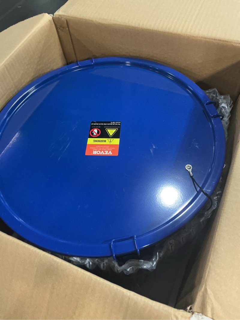 Condition photo showing Good Condition for 6 gallon fryer grease bucket,oil disposal caddy steel fryer w/rust-proof coating & filter bag,oil transport container with lid and lock clips for hot cooking oil filtering