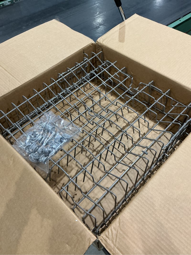 Condition photo showing Good Condition for upgraded wd28x10384 lower rack compatible with ge dishwasher rack parts,wd28x10384 wd28x10165 wd28x10309 wd28x10166 gld4560v00ss gld4500n10bb ge dishwasher bottom rack replacement parts with wheels