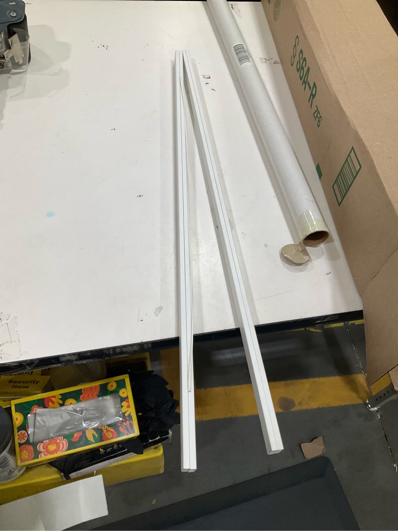 Condition photo showing Good Condition for artmag magnetic poster hanger frame, 27x40 27x41 27x32 light wood wooden magnet canvas artwork print poster hangers frames hanging kit (white, 27") white 27l" x 0.7w"