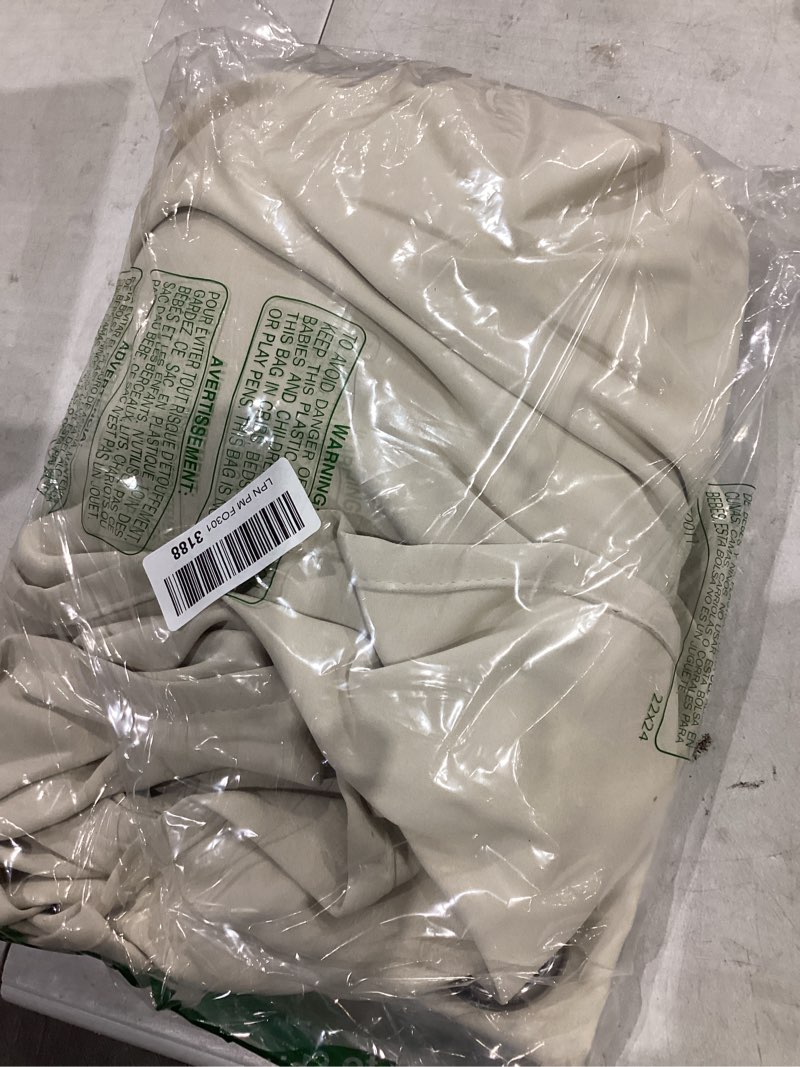 Condition photo showing Good Condition for Sanceor 20ft Ivory Extra Long Curtains with Soft Texture,Grommet Top Decorative Drapes Privacy for 2 Story House,Great Room, High Ceiling (1 Panel,52 x 240 Inch) Ivory 52"W x 240"L (Pack of 1)