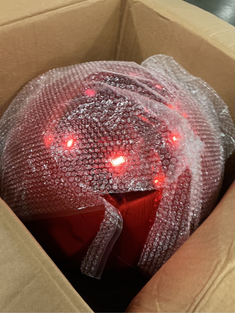 Condition photo showing Good Condition for Extra Large Size Outdoor Christmas Ornaments, Oversized Huge Big Shatterproof Xmas Christmas Plastic Balls for Outside Lawn Yard Tree Hanging Decorations (16"/400mm, Red, 1 Pack) Red 16"/1PCS