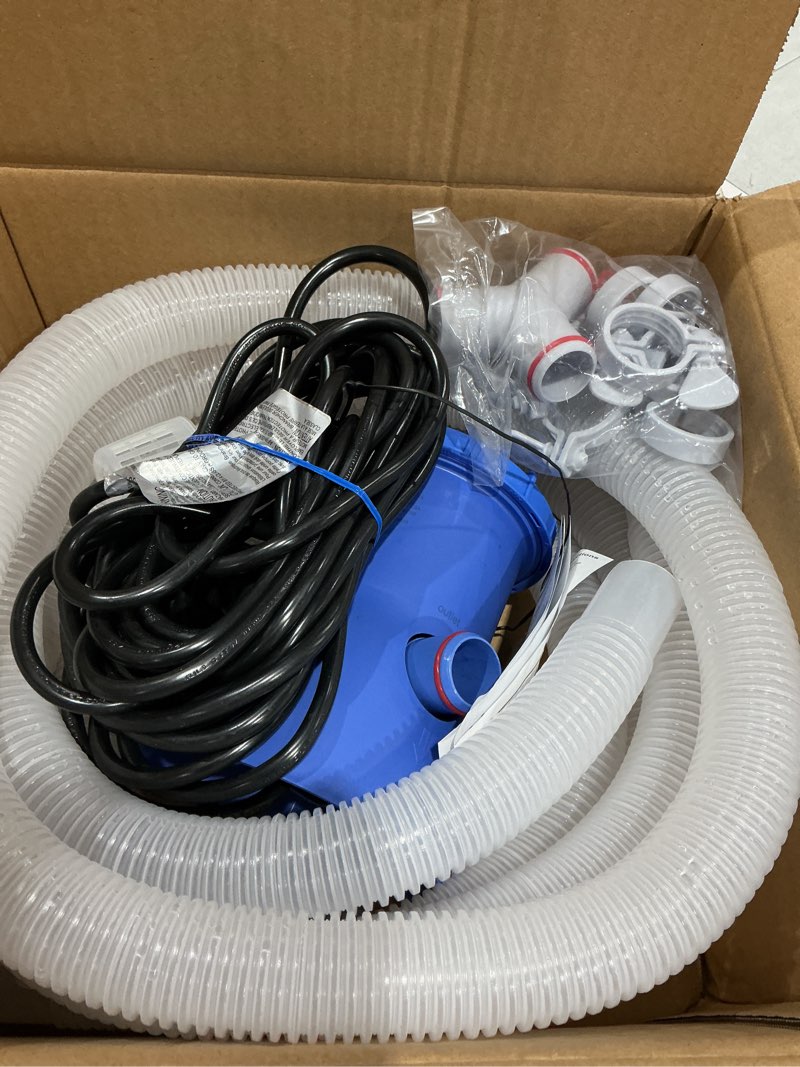 Condition photo showing As Is for deeprclean 300gph pool filter pump for small above ground pools, promoted water circulation & filtration, fits type-i filter cartridge,etl certified small pool pump with gfci for safe protection -blue