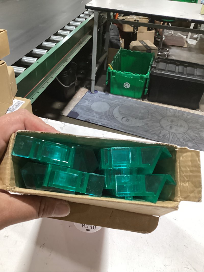 Condition photo showing Good Condition for non-slip mahjong racks with pushers, 4-pack clear acrylic racks, american mahjong accessories, gift-ready mahjong gifts (green)