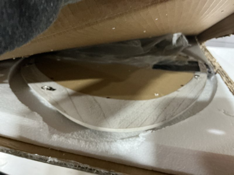 Condition photo showing Good Condition for AAZZKANG Large Wall Mirror Retro Irregular Wall Mirror 28"x20" Hanging Wall Mounted Wood Frame Mirrors for Bathroom Bedroom Living Room Entryway 28"L x 20"W Pitchdark