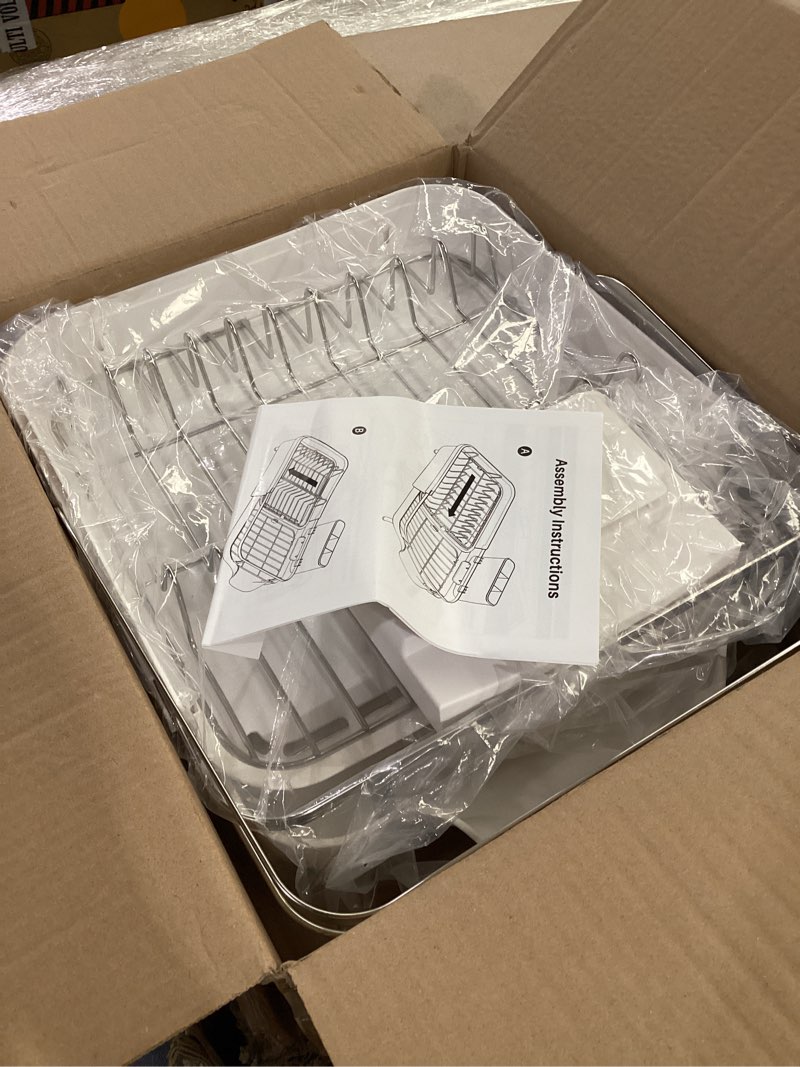 Condition photo showing Good Condition for sntd dish drying rack, expandable dish rack for kitchen counter, stainless steel dish drainer with drainboard set and utensil holder (white)