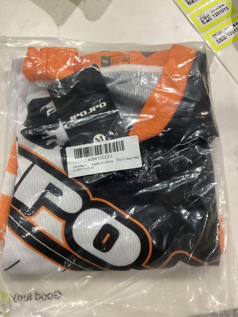Condition photo showing New/Like New for Mountain Bike Jersey for Men, Long Sleeve Dirt Bicycle Shirt for Motorcycle Motocross BMX Moto Mx ATV Riding Off Road Large 11o