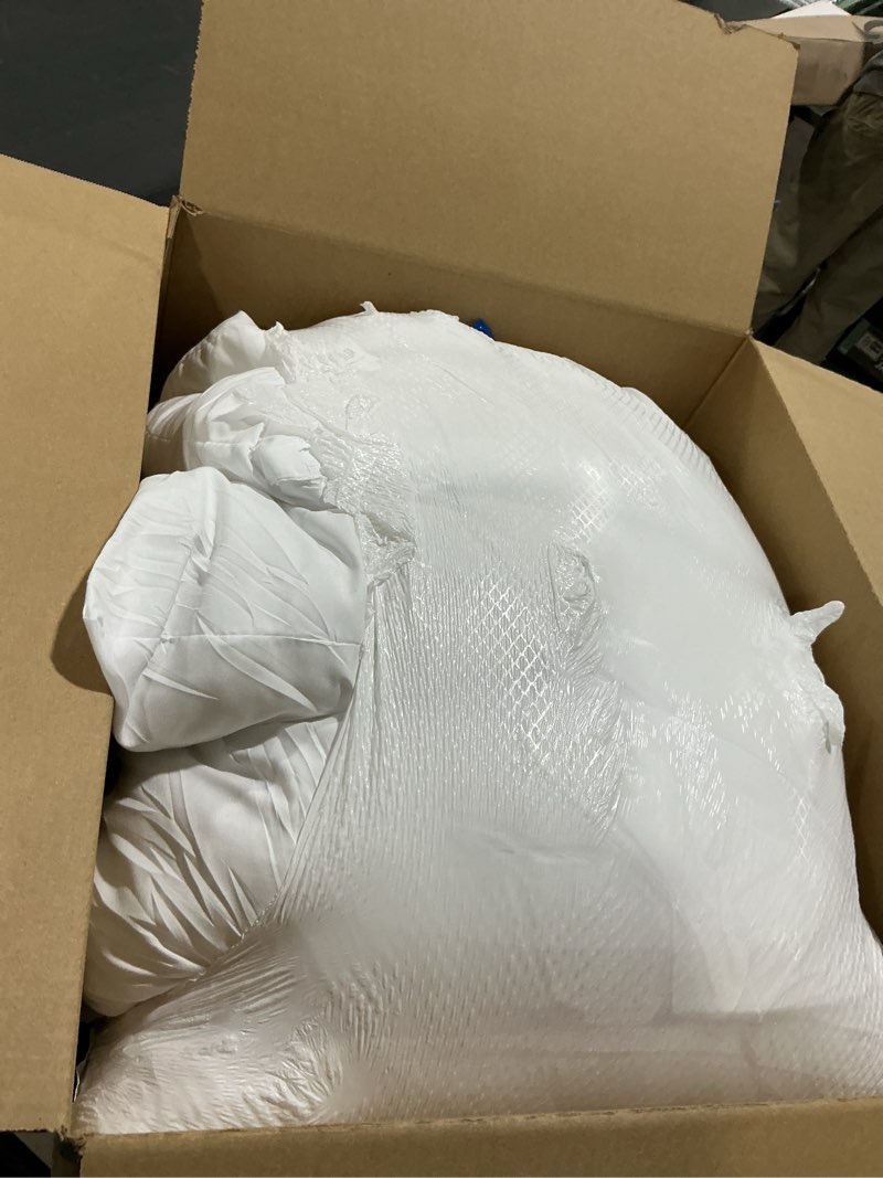 Condition photo showing As Is for EDOW Throw Pillow Inserts, Set of 4 Lightweight Down Alternative Polyester Pillow, Couch Cushion, Sham Stuffer, Machine Washable. (White, 22x22) 22"x22"
