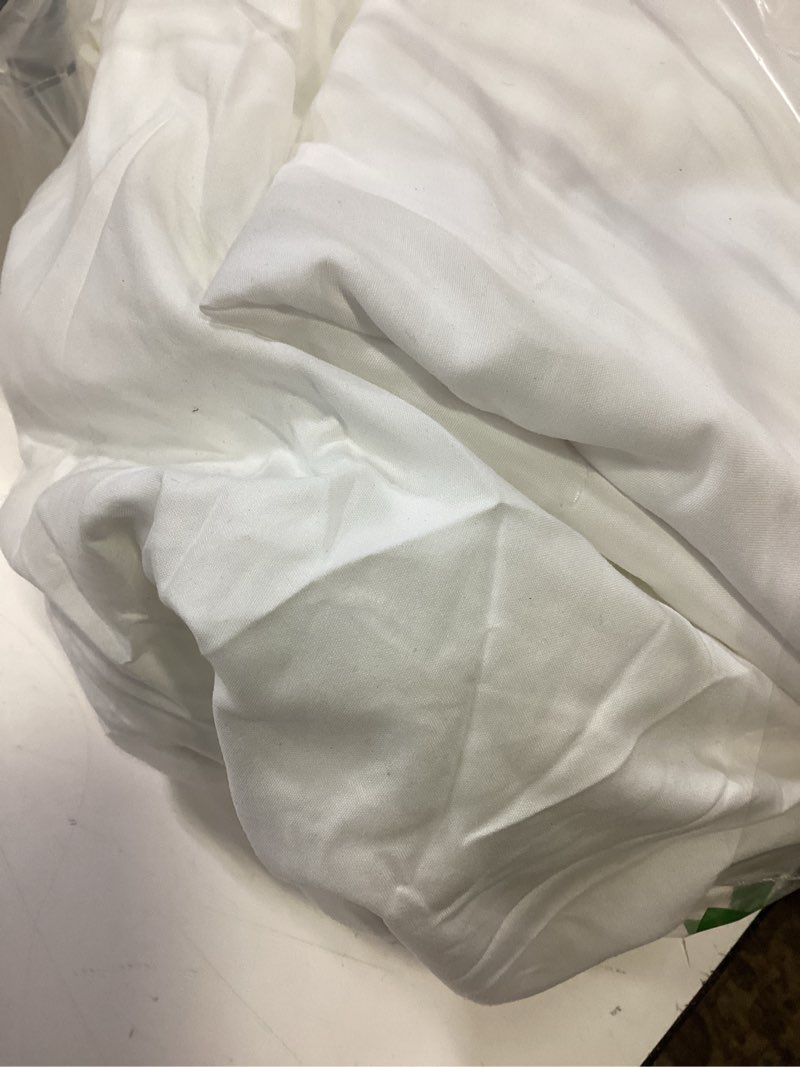 Condition photo showing As Is for extra deep pocket queen sheet set - 2 piece breathable & cooling bed sheets - hotel luxury sheet set - ultra soft, wrinkle free & comfy - easily fits extra deep mattresses - deep pocket white sheets queen 01 - white