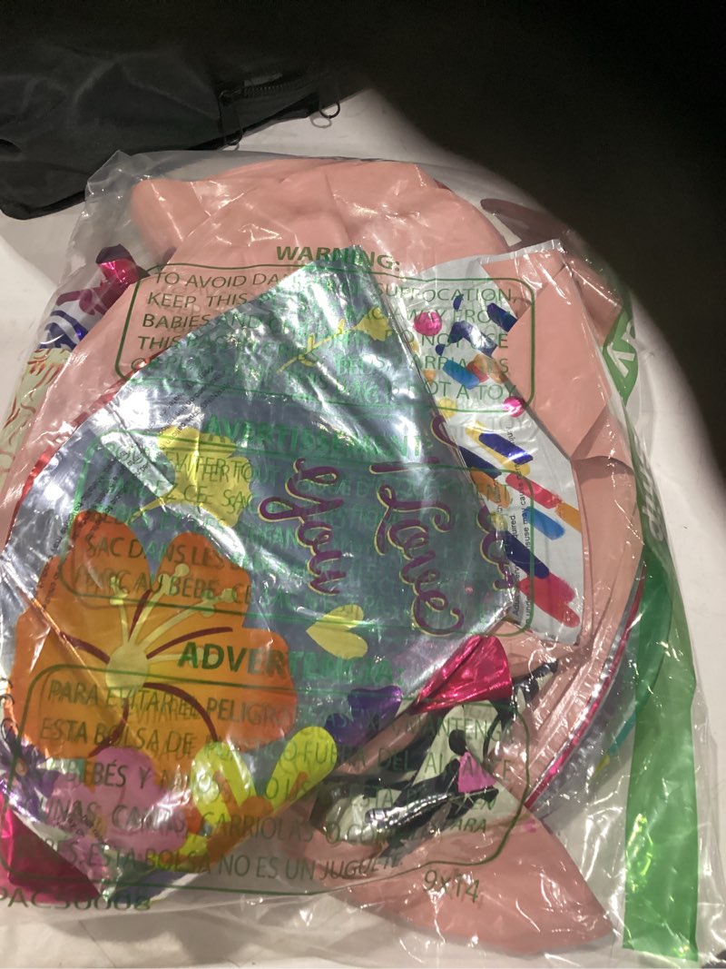 Condition photo showing As Is for 30pcs happy mother's day balloons - 20pcs 10'' and 10 pcs 5'' aluminum foil balloons heart for mother's day grandmother birthday party decorations 30pcs english