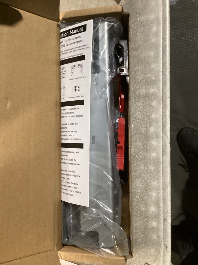 Condition photo showing Good Condition for tobegreat 1 pair undermount drawer slides 9 inch 80 lb load capacity soft close full extension ball bearing hidden bottom mount rails locking devices concealed runners(with bracket) 1 pair 9 inch