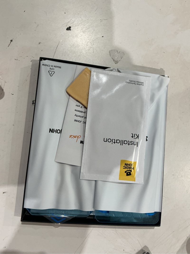Condition photo showing Good Condition for magic john 2 pack for iphone 17 pro 6.3 inch tempered glass screen protector, auto dust-elimination, bubble free, hd clear, easy installation, ?17pro 6.3''? clear iphone 17 pro 6.3inch