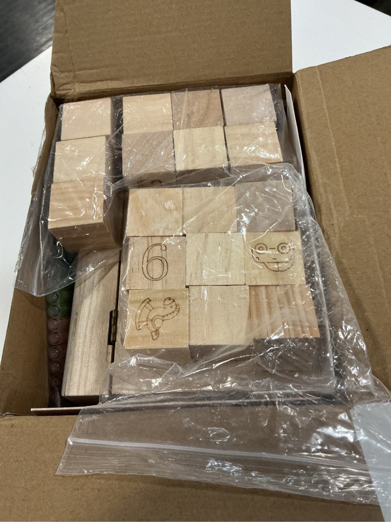 Condition photo showing New/Like New for marsui 136 pcs baby shower blocks to decorate game kit includes 98 wooden blocks, 36 markers, 1 game sign, 1 storage box for baby shower gender reveal activity party decorations(cloud)