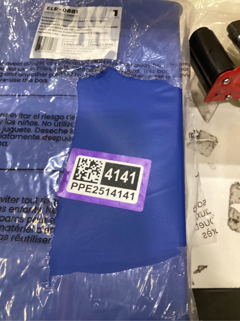 Condition photo showing Good Condition for ECR4Kids Everyday Folding Rest Mat, 4-Section, 1in, Sleeping Pad, Blue/Grey, 5-Pack 45" L x 1" Thick 5-pack Mat