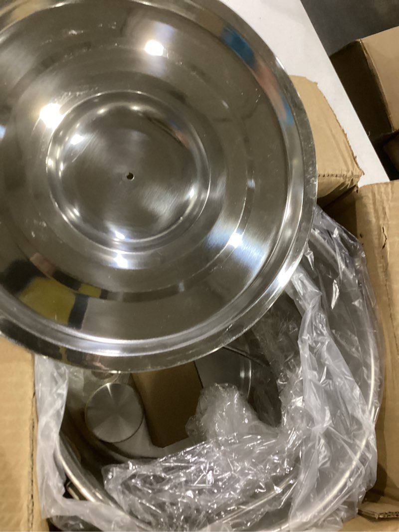 Condition photo showing Good Condition for large stock pot - soup pot with lid, stock pot, 304 stainless steel soup bucket/sealed bucket/transportation bucket, wine tank with tap, for water milk tea milk storage bucket,12l