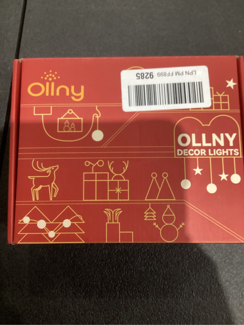 Condition photo showing New/Like New for Ollny Smart Christmas Lights, 131FT 400 LED APP Control RGB Color Changing Christmas Tree Lights with Remote, Programmable DIY Musical Waterproof Decor Light with Timer for House Indoor Outdoor House Dark Wire 400LED