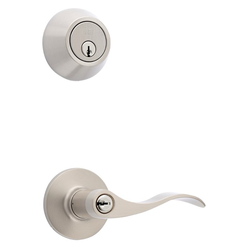  reliabilt olivia satin nickel exterior single-cylinder deadbolt and keye