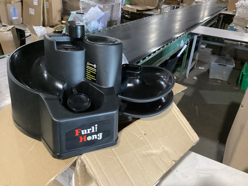 furlihong 6902bha rechargeable baseball/softball toss machine with extendable ball stacker, height adjustable, use regulation baseballs, softballs or dimpled balls, for hitting batting practice