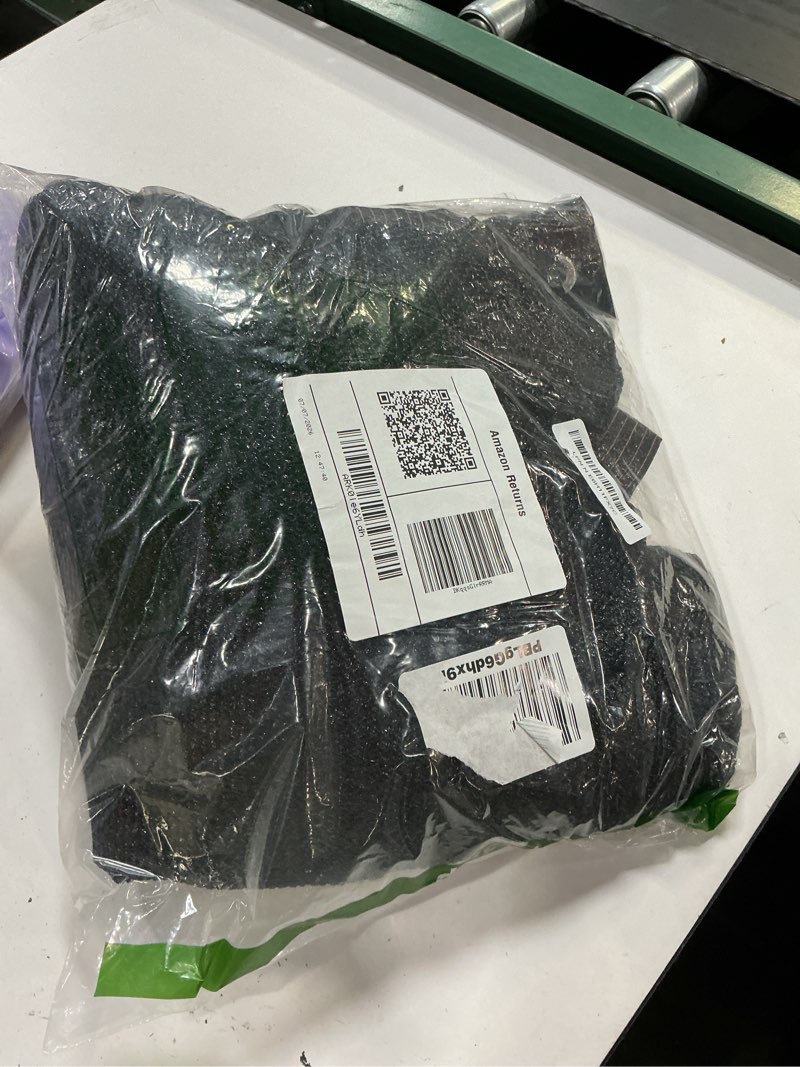 Condition photo showing As Is for winemana black shade cloth 90%, 8x10 ft mesh tarp - garden shade for greenhouse, patio, vegetables, plants cover and chicken coops, sun shade net for outdoor protection with reinforced grommets 8 ft x 10 ft 90%