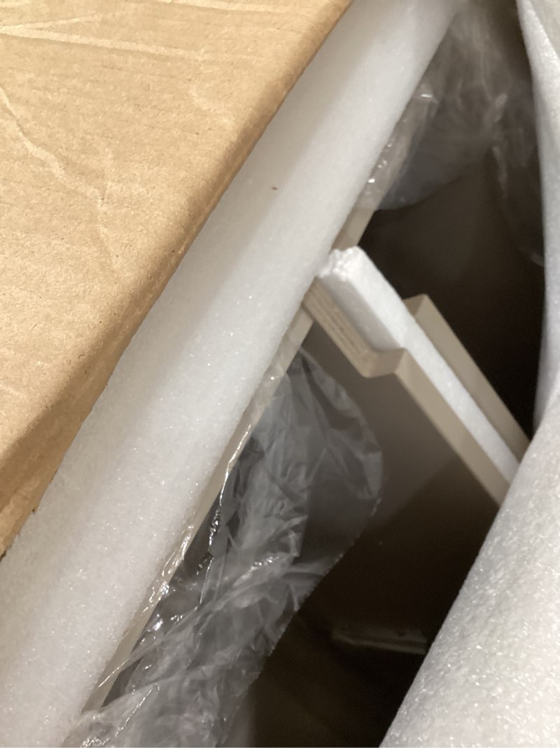 Condition photo showing Good Condition for floating tv stand 79 inch wall mounted tv media console with multi storage compartment, modern storage tv bench for living room & office (white texture, 78.7x9.5x7.9 in) white texture 78.7x9.5x7.9 in