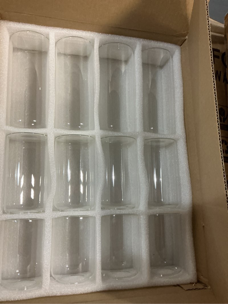 Condition photo showing New/Like New for glass bud vases set of 24, clear flower vase for centerpieces, small vases for flowers, decor centerpiece for bathroom, decorative vases for house warming clear 24