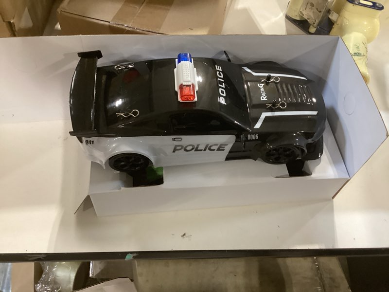 Condition photo showing Good Condition for iblivers rc drift police car, 1:14 remote control police car 4wd drift gt rc cars vehicle high speed racing rc drifting car gifts toy for boys kids