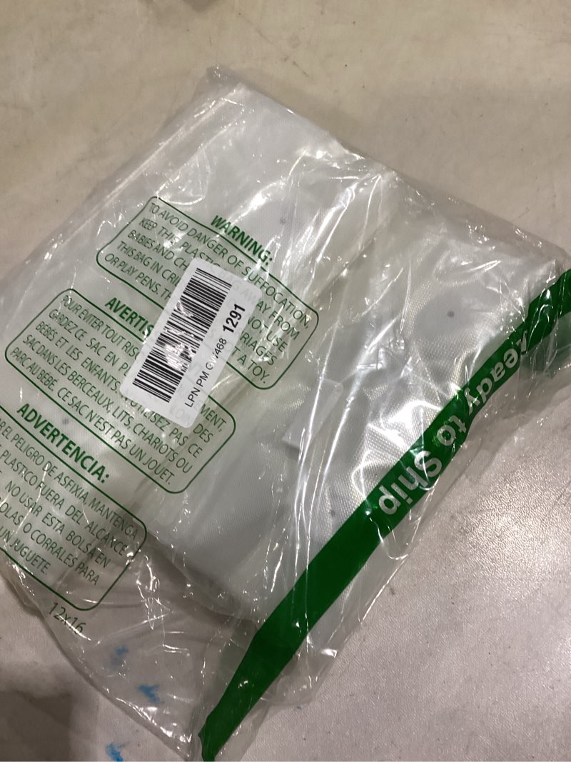 Condition photo showing As Is for vacuum seal bags only