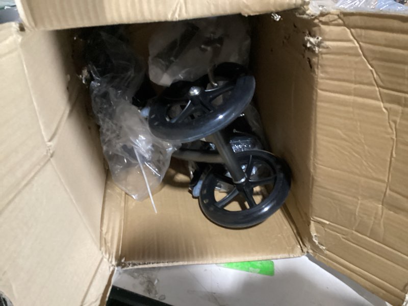 Condition photo showing New/Like New for drive medical 796 adjustable height steerable knee walker knee scooter leg walker crutch alternative, dual pad with basket and hand brake 350 pound weight cap