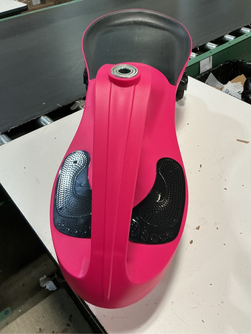 Condition photo showing As Is for wiggle car ride on toy - no batteries, gears or pedals - twist, swivel, go - outdoor ride ons for kids 3 years and up by lil' rider (hot pink and black)