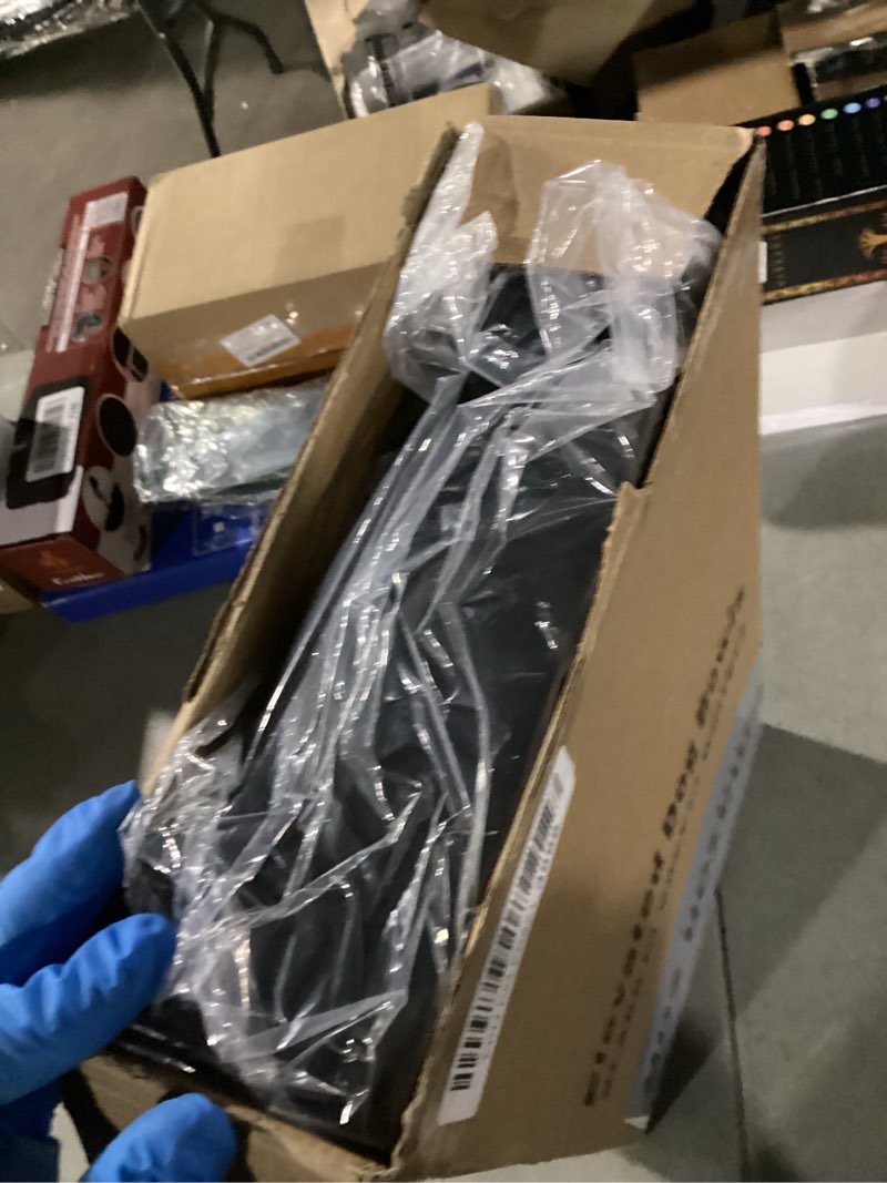 Condition photo showing New/Like New for Elevated Dog Bowls, Dog Feeder with 1*Stainless Steel Dishes & 1*Slow Feeder Bowl, 5 Heights Adjustable Raised Stand for Medium Large, Food Dishes with Non-Slip Feet 1 Basic&1Slow Bowl For Medium Large Dog Black