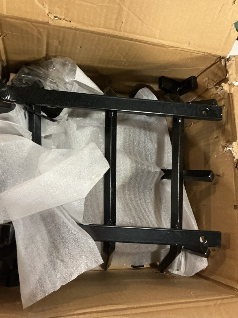 Condition photo showing Good Condition for feed garden fireplace grate 24 inch heavy duty fireplace log holder, 1/2" solid steel bar fire pit grate for indoor outdoor, wood stove fireplace accessories wrought iron firewood burning rack