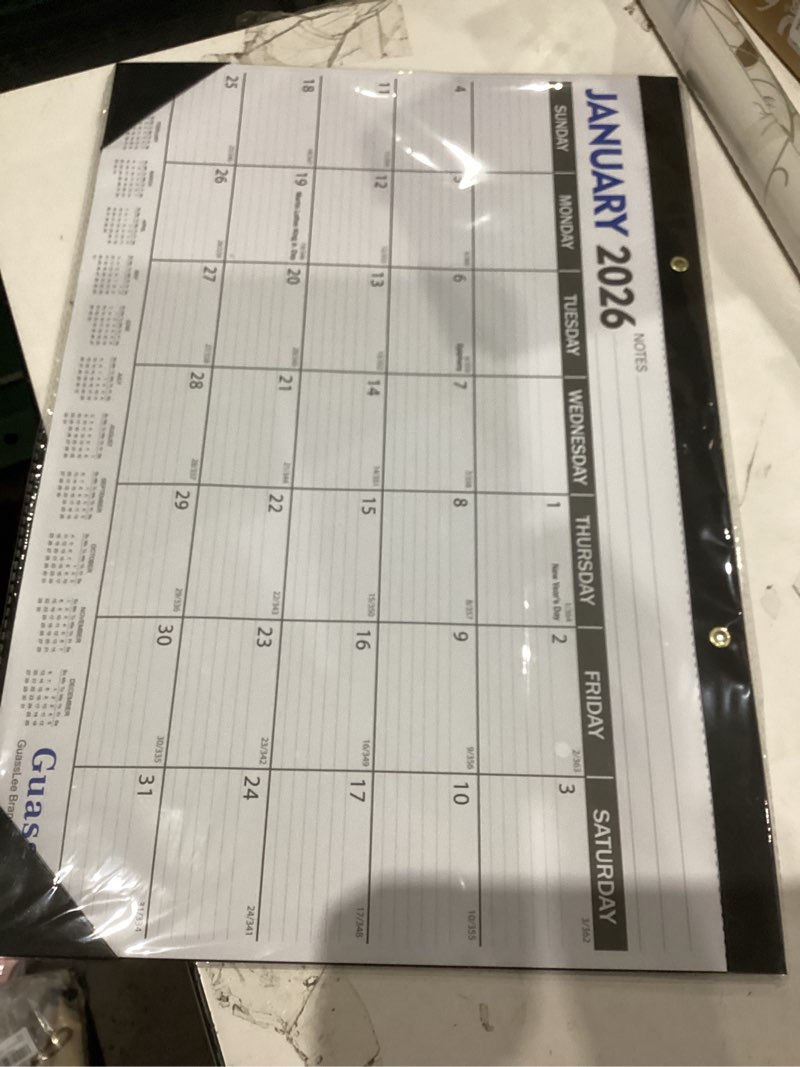 Condition photo showing Good Condition for GuassLee Desk Calendar 2026-2027 - 18 Monthly Desktop Calendar 17" x 11.5" Runs from January. 2026-June. 2027 with Julian Dates for Students Family Office Easy Planning 1 pack 17"x11.5"