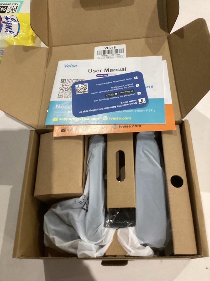 Condition photo showing New/Like New for veise ve018 smart knob handle lock - fingerprint, app control, keyless entry for front door and bedroom, electronic digital keypad, auto lock, remote access sharing, ip55 weatherproof, matte black