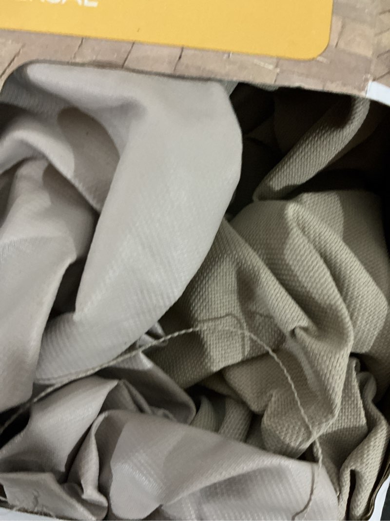 Condition photo showing As Is for style selections tan polyester sofa patio furniture cover