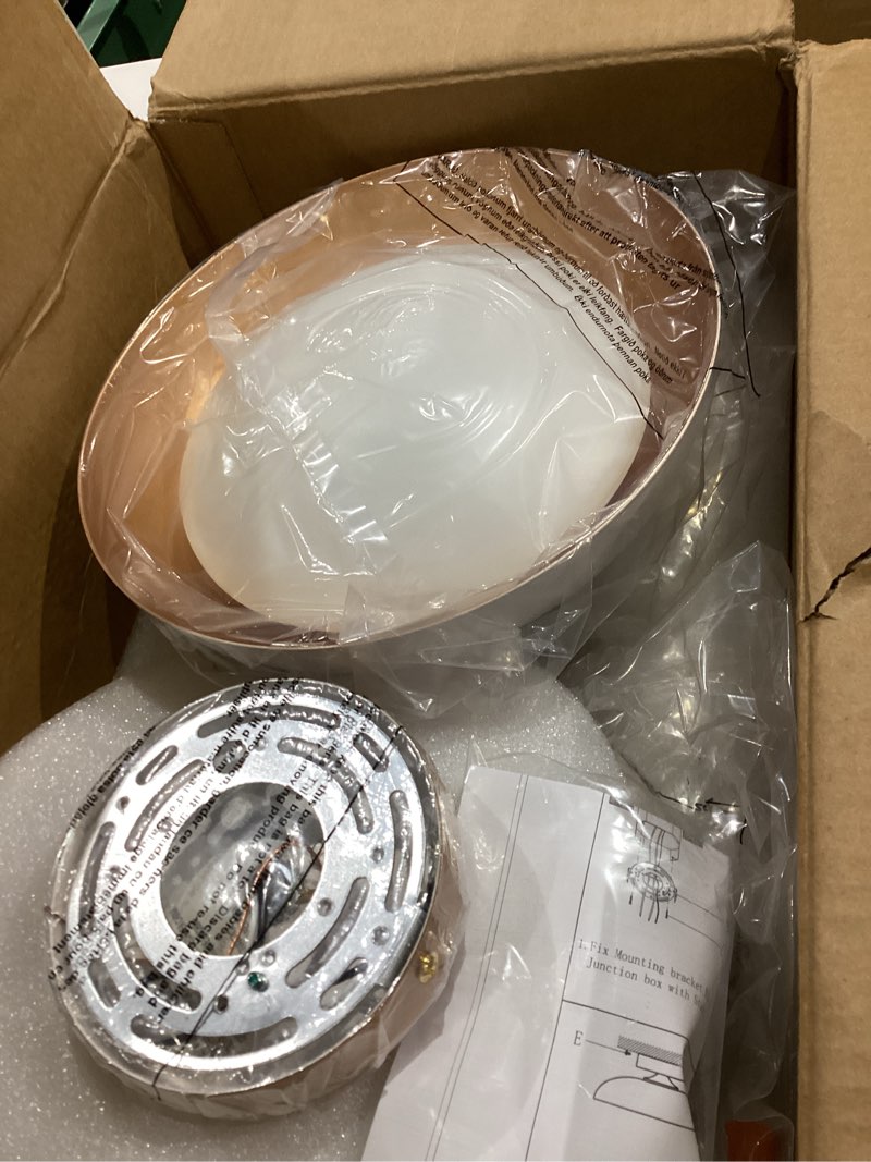 Condition photo showing Good Condition for kudos Flush Mount Ceiling Light, 12-inch LED Ceiling Light Fixture, White and Gold Finish, 12W 1200lm Light Fixtures Flush Mount for Bedroom, Hallway, 3CCT Adjustable, KDCL01-WT White 12 INCH