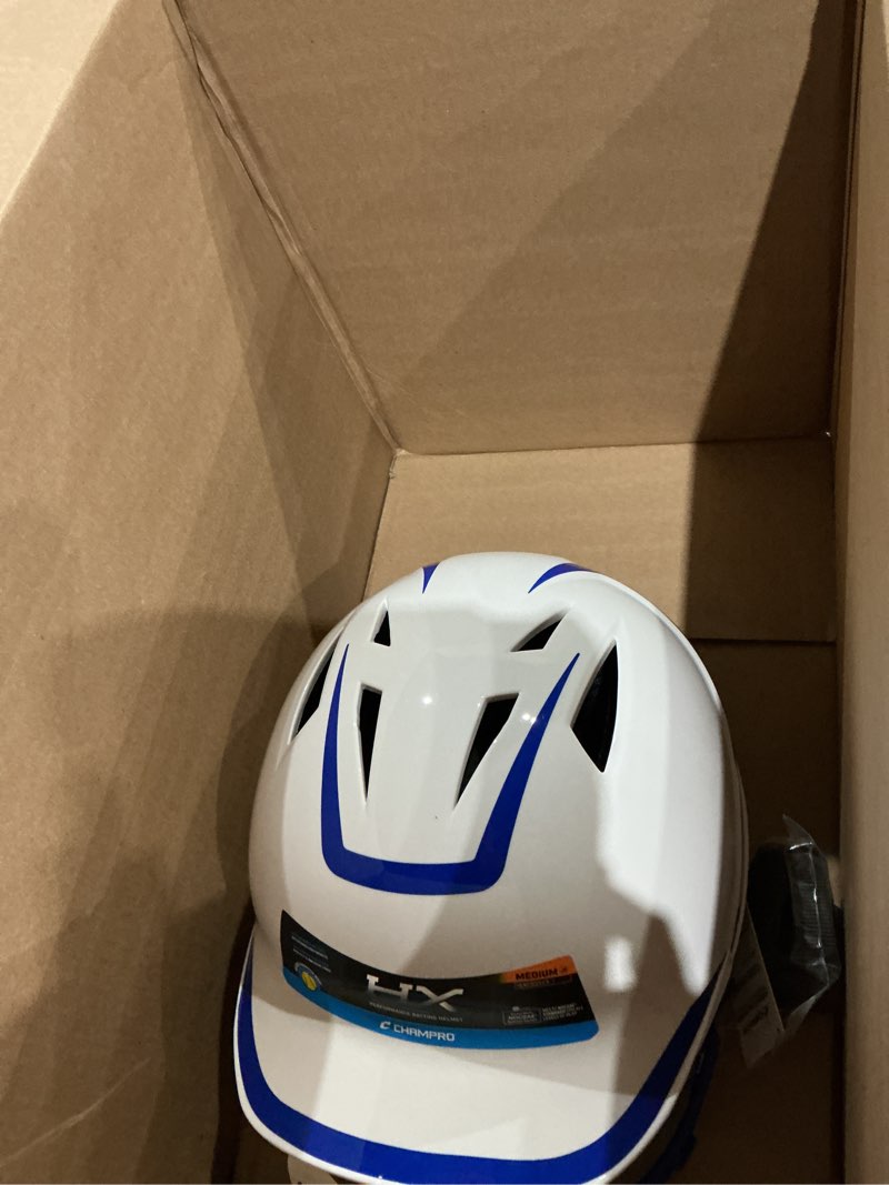 Condition photo showing Good Condition for champro rise pro girls softball batting helmet with face guard - youth and adult sizes in several colors - girls softball helmets - bio fresh/dri-gear pad liner medium white, royal